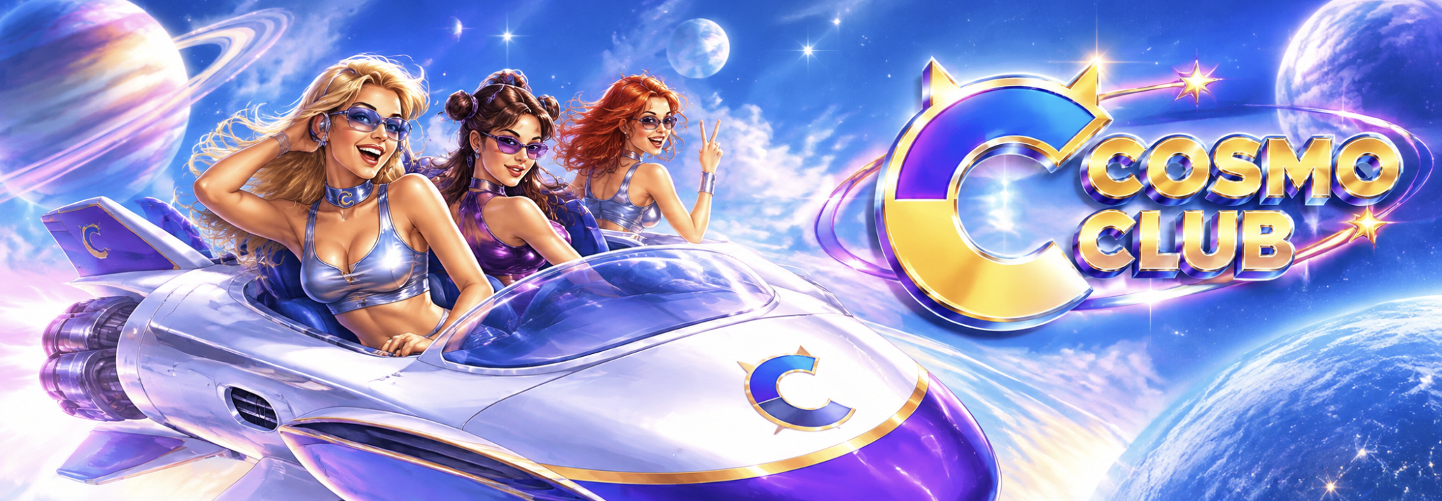 Cosmoclub — тематичний банер